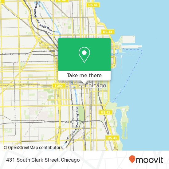 431 South Clark Street map