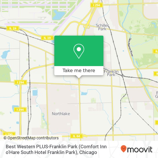 Mapa de Best Western PLUS-Franklin Park (Comfort Inn o'Hare South Hotel Franklin Park)