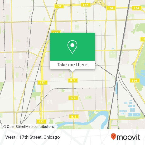 West 117th Street map