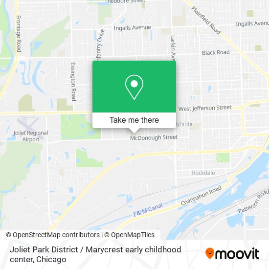Joliet Park District / Marycrest early childhood center map