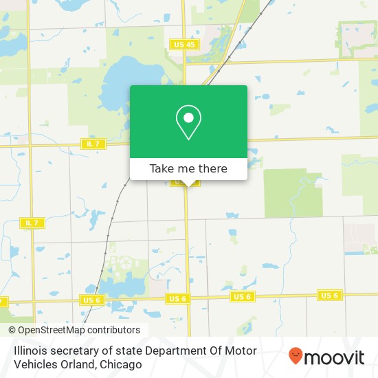 Mapa de Illinois secretary of state Department Of Motor Vehicles Orland