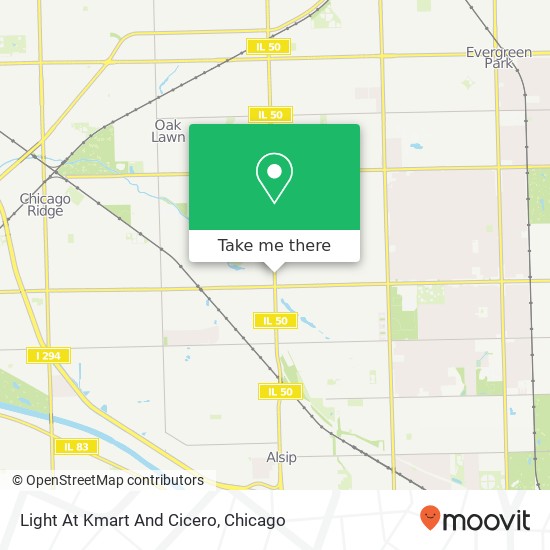 Light At Kmart And Cicero map