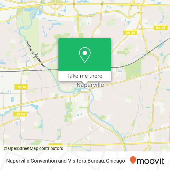 Naperville Convention and Visitors Bureau map