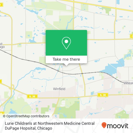 Lurie Children's at Northwestern Medicine Central DuPage Hopsital map