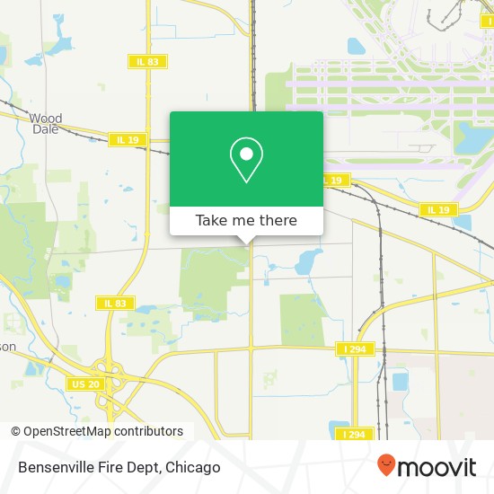 Bensenville Fire Dept map