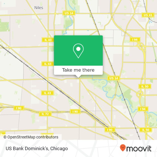 Mapa de US Bank Dominick's