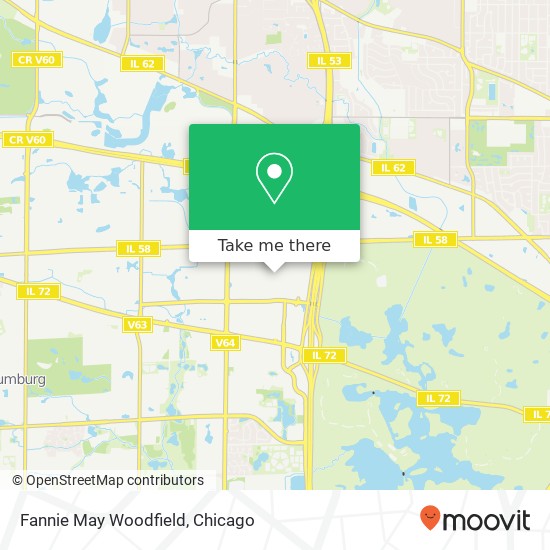Fannie May Woodfield map