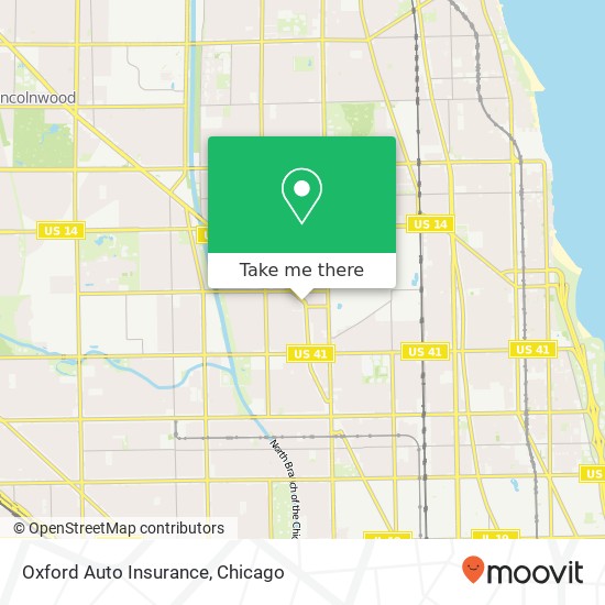 Mapa de Oxford Auto Insurance