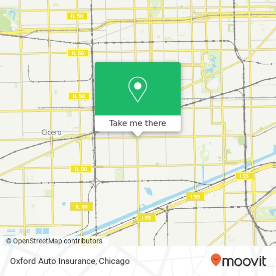 Mapa de Oxford Auto Insurance