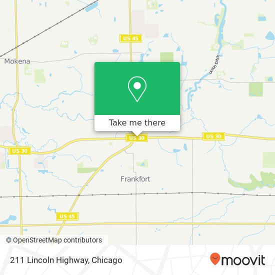 Mapa de 211 Lincoln Highway