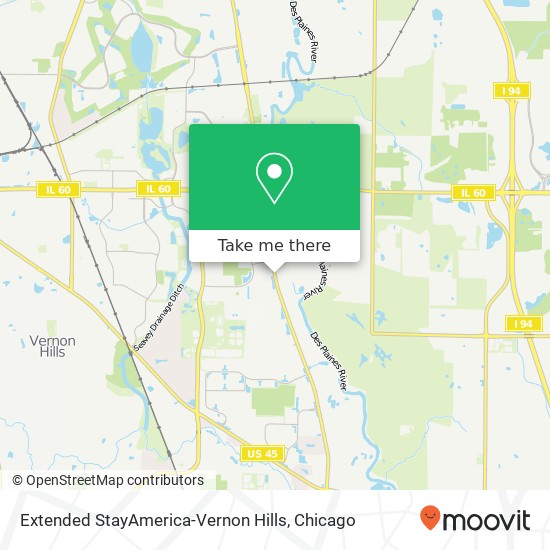 Extended StayAmerica-Vernon Hills map