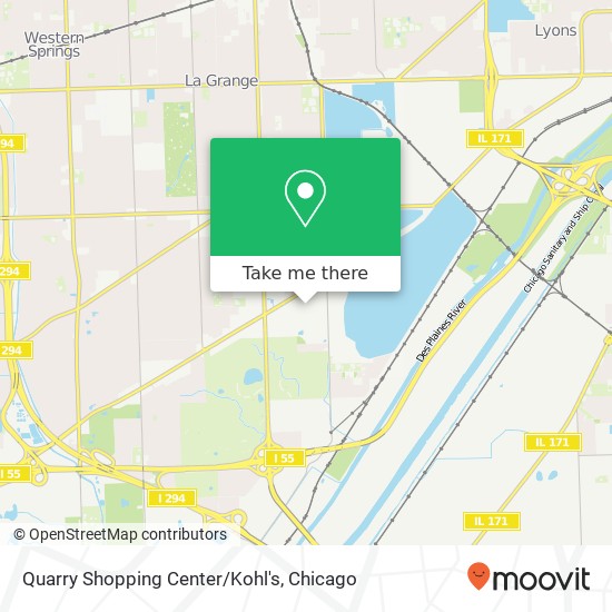 Quarry Shopping Center/Kohl's map