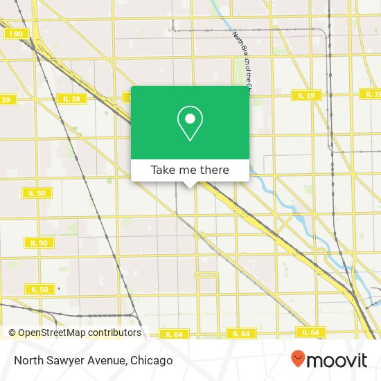 Mapa de North Sawyer Avenue