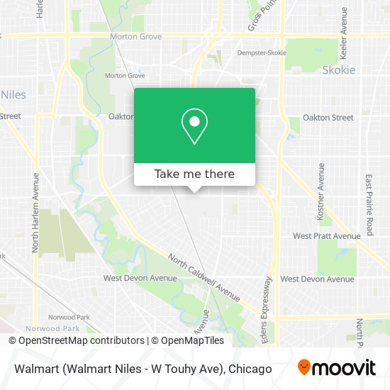 Mapa de Walmart (Walmart Niles - W Touhy Ave)