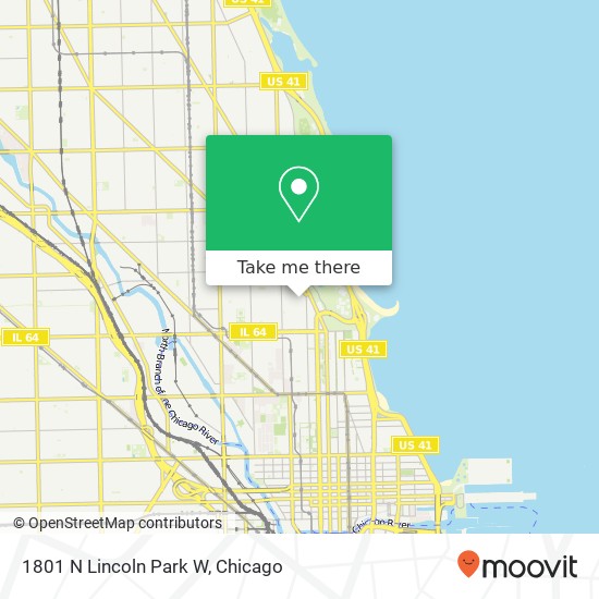 1801 N Lincoln Park W map