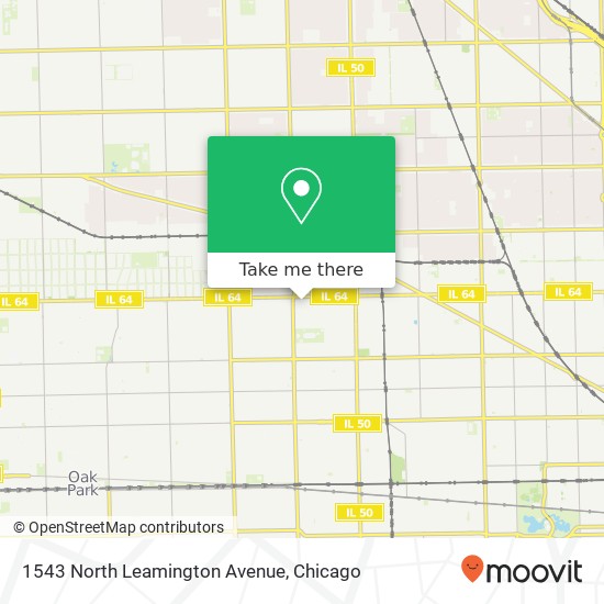 Mapa de 1543 North Leamington Avenue