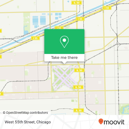 West 55th Street map