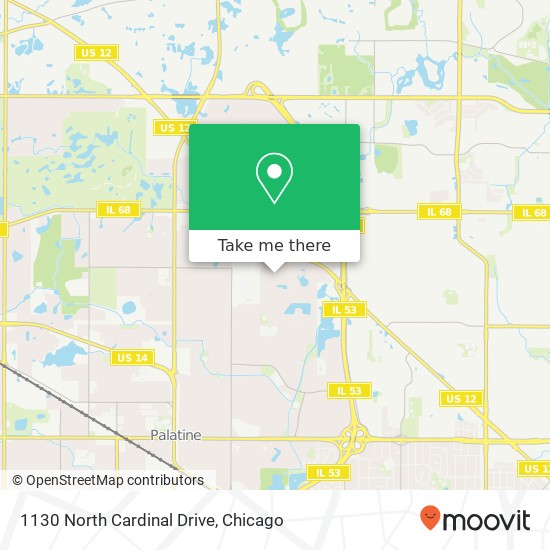 Mapa de 1130 North Cardinal Drive