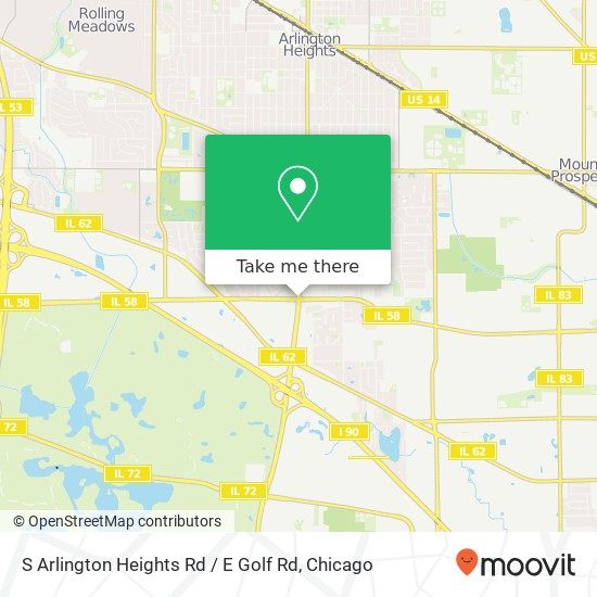 S Arlington Heights Rd / E Golf Rd map