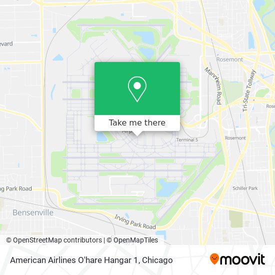 American Airlines O'hare Hangar 1 map