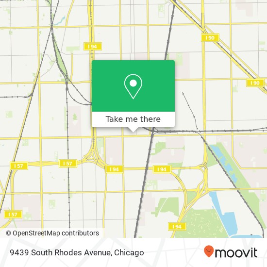 9439 South Rhodes Avenue map