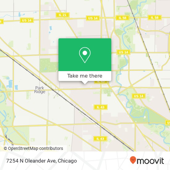 7254 N Oleander Ave map