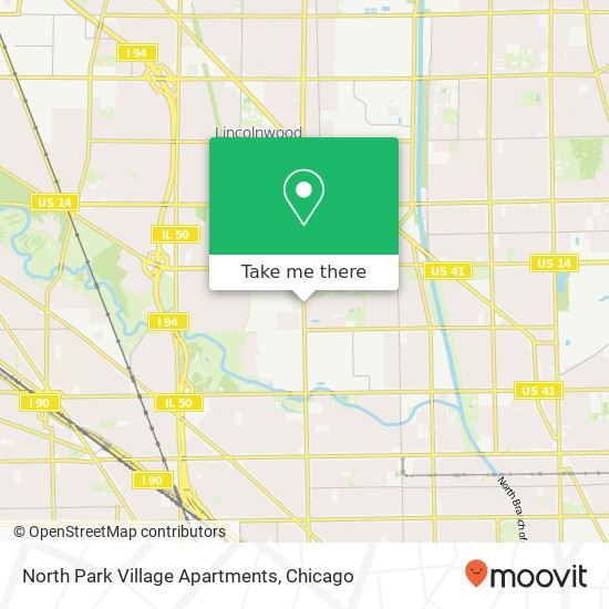 North Park Village Apartments map