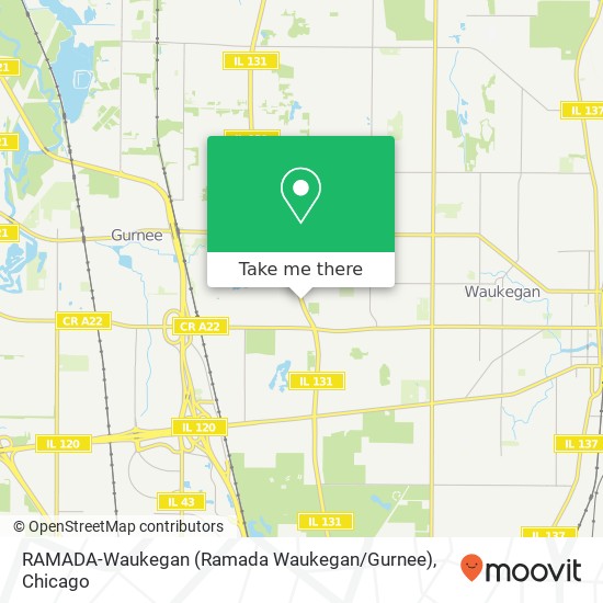 Mapa de RAMADA-Waukegan (Ramada Waukegan / Gurnee)