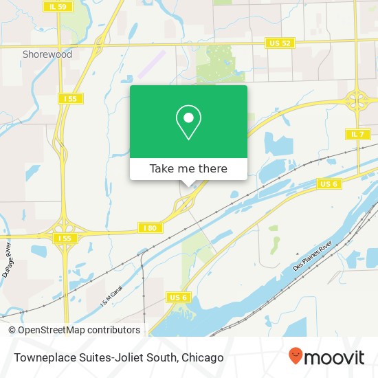 Towneplace Suites-Joliet South map