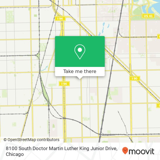 8100 South Doctor Martin Luther King Junior Drive map