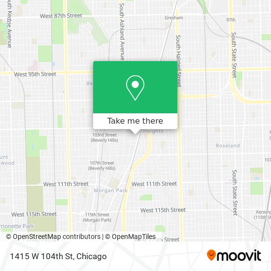 1415 W 104th St map