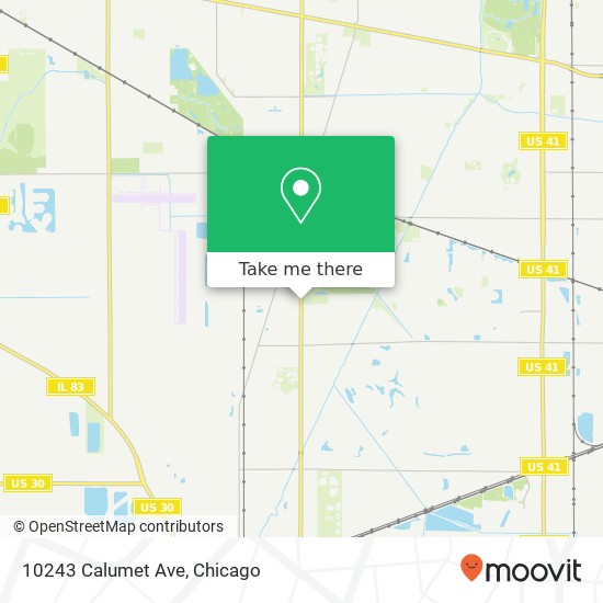 10243 Calumet Ave map