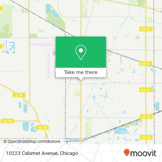 10223 Calumet Avenue map