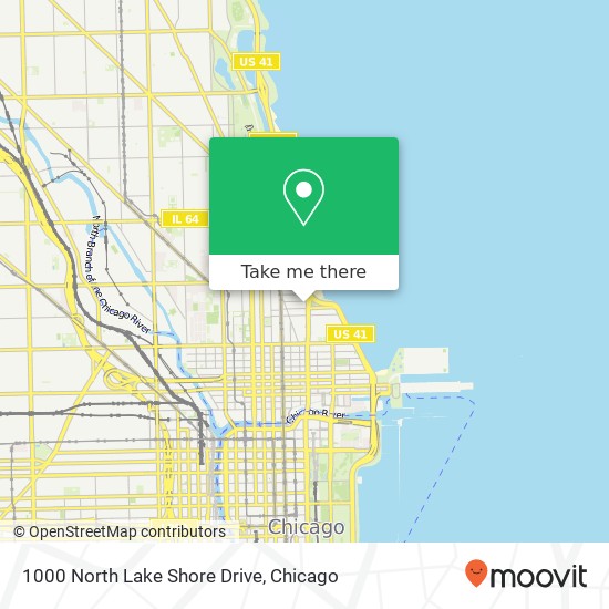 Mapa de 1000 North Lake Shore Drive