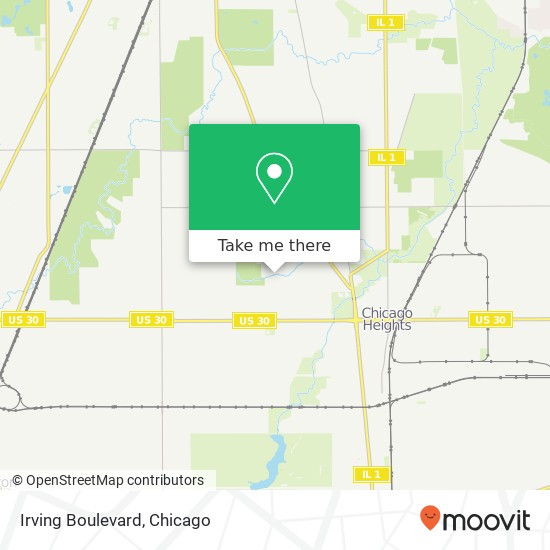 Irving Boulevard map