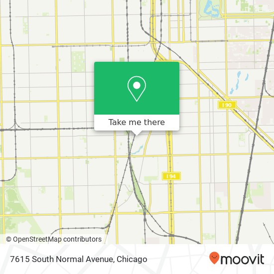 7615 South Normal Avenue map