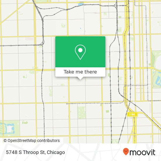 5748 S Throop St map