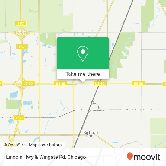 Lincoln Hwy & Wingate Rd map