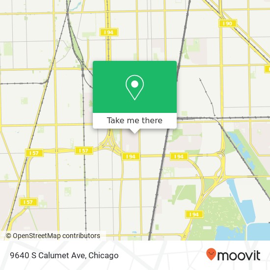 Mapa de 9640 S Calumet Ave