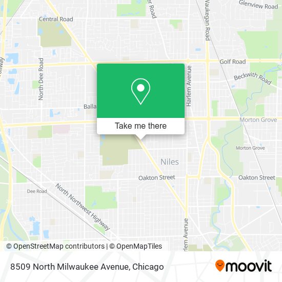 Mapa de 8509 North Milwaukee Avenue