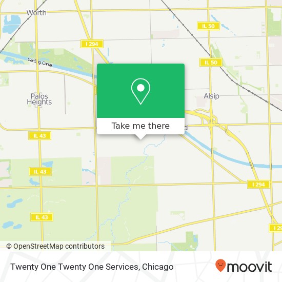 Twenty One Twenty One Services map