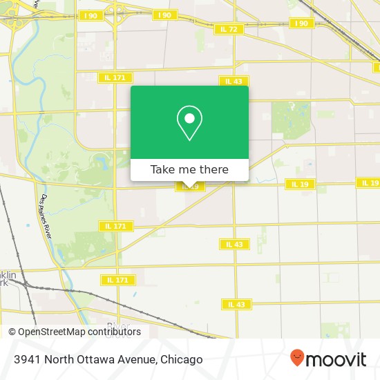 Mapa de 3941 North Ottawa Avenue