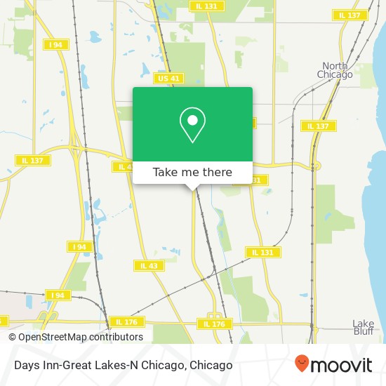 Mapa de Days Inn-Great Lakes-N Chicago
