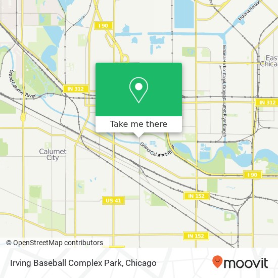 Mapa de Irving Baseball Complex Park