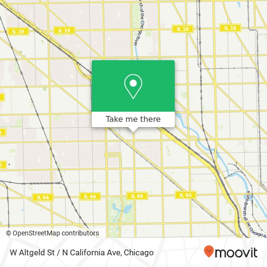 W Altgeld St / N California Ave map