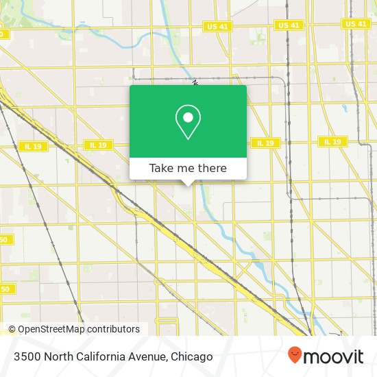 Mapa de 3500 North California Avenue
