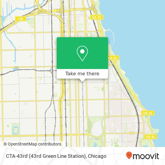 CTA-43rd (43rd Green Line Station) map
