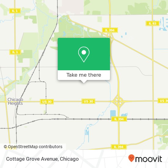 Cottage Grove Avenue map