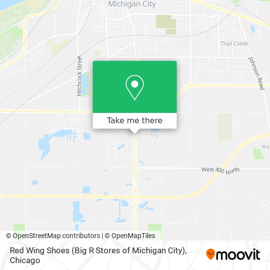 Red Wing Shoes (Big R Stores of Michigan City) map
