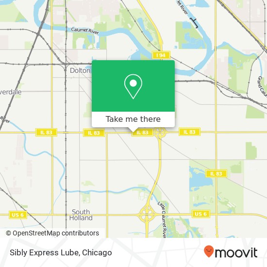 Sibly Express Lube map